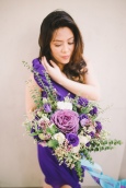 Purple Hand-tied Bouquet for Karen's Thai-Inspired Wedding // photo by Blinkbox Photos