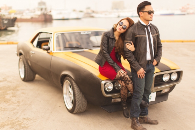 Cuckoo Cloud Concepts Francis and April Engagement Session Grunge Sports Car Edgy -16