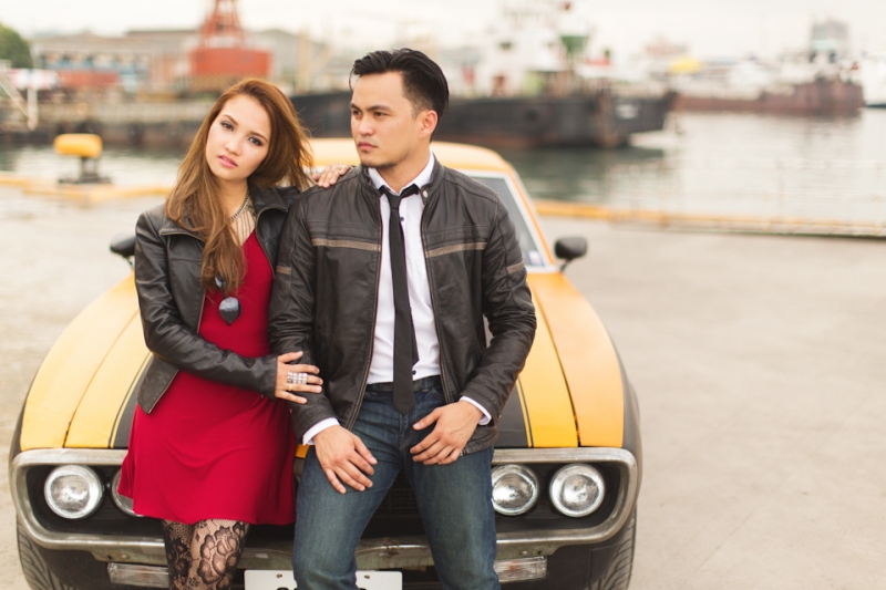 Cuckoo Cloud Concepts Francis and April Engagement Session Grunge Sports Car Edgy -18