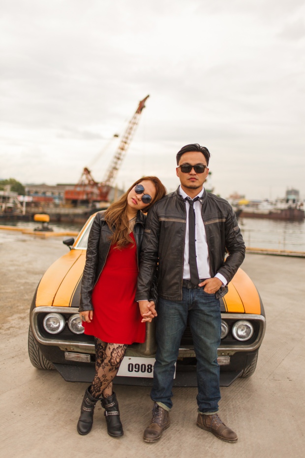Cuckoo Cloud Concepts Francis and April Engagement Session Grunge Sports Car Edgy -2