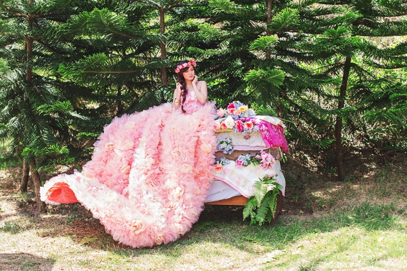 Cuckoo Cloud Concepts Alexis Mendoza Debut Photoshoot Whimsical Fairytale Princess and the Pea Pod Flowers Cebu Stylist -8